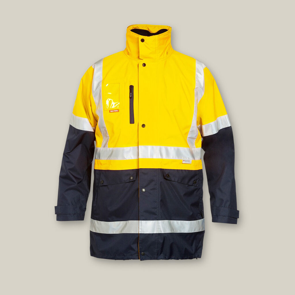Hard Yakka Hi-Vis 4 In 1 Taped Wet Weather Jacket - Y06057