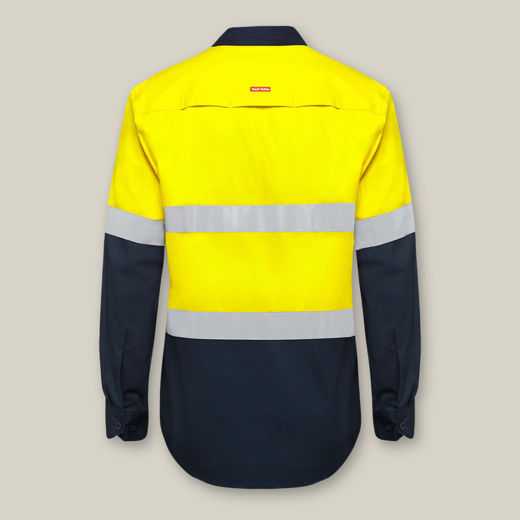 Hard Yakka Core Hi-Vis Taped Vented Cotton Long Sleeve Shirt - Y07940