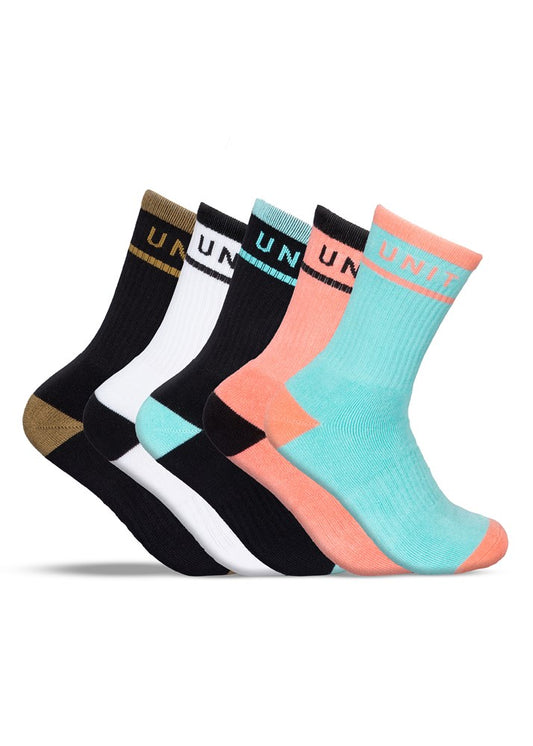 UNIT Ladies Hi-Lux 5PK Socks