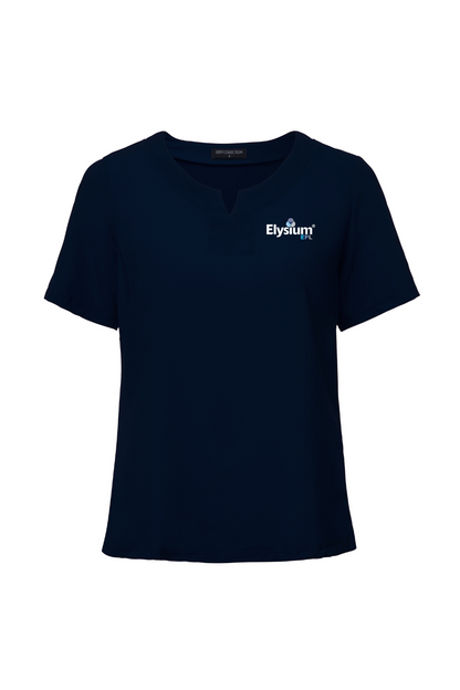 City Collection The Knit/Woven S/S Top - Elysium EPL