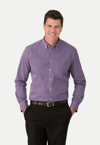 City Collection Mens Pippa Check L/S Shirt - 4222LS