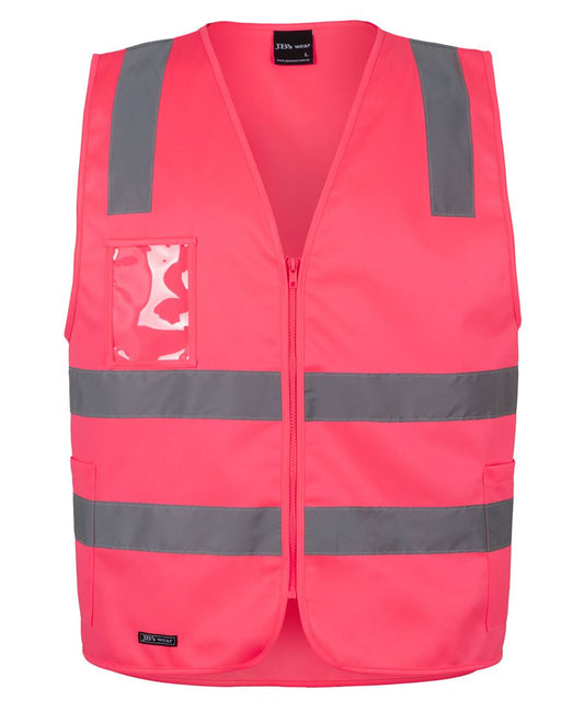 JB's Wear Hi Vis (D+N) Zip Safety Vest - 6DNSZ