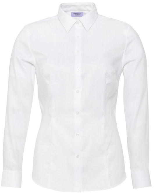 Van Heusen Women's Mini Herringbone Long Sleeve Shirt - AWL81U - Clearance