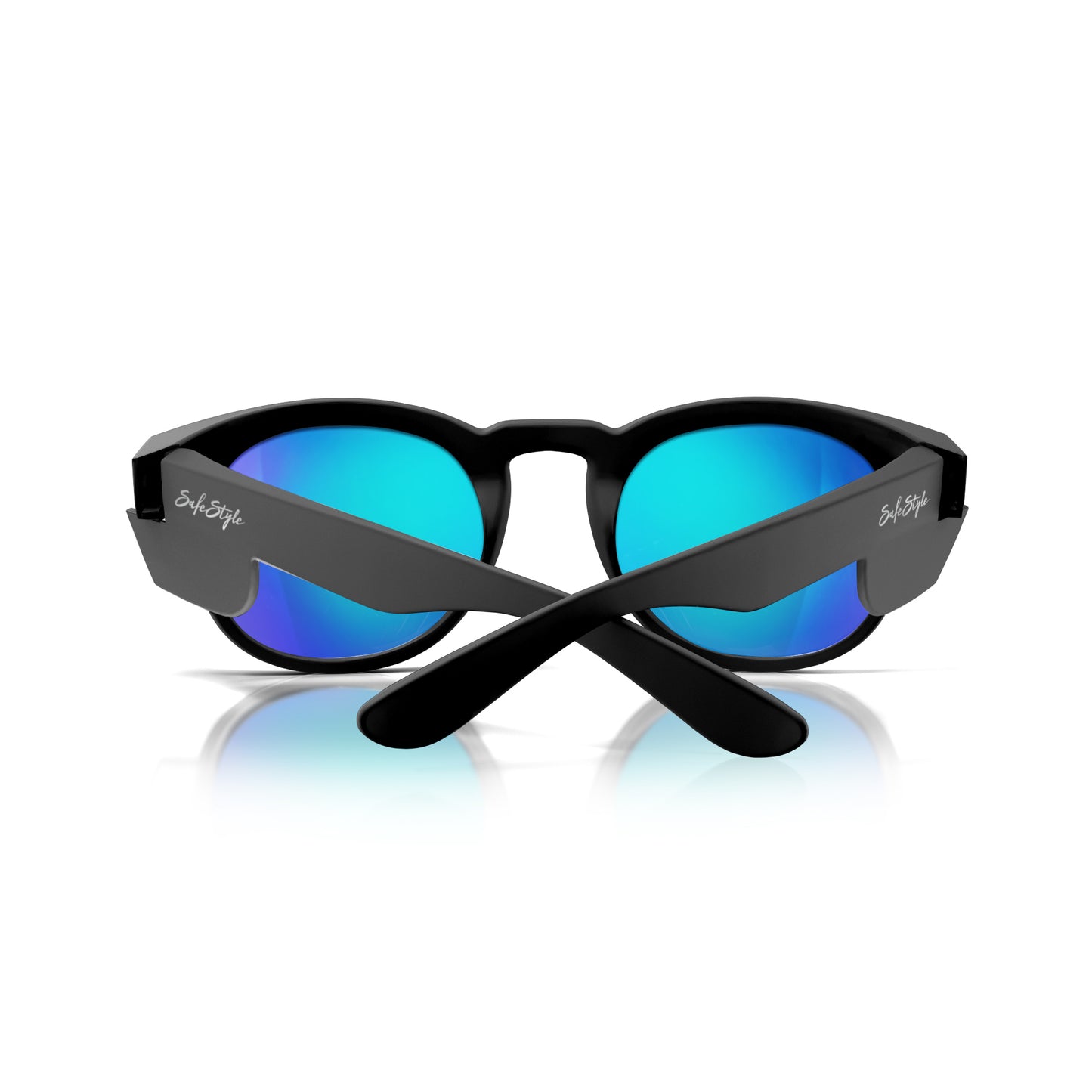 SafeStyle Cruisers Matte Black Frame/Mirror Blue Polarised UV400