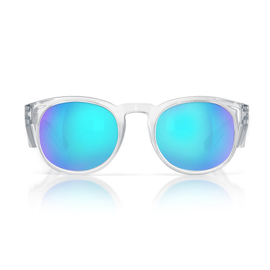 SafeStyle Cruisers Clear Frame/Mirror Blue Polarised UV400