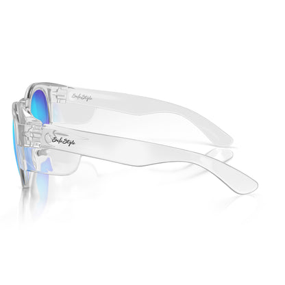 SafeStyle Cruisers Clear Frame/Mirror Blue Polarised UV400