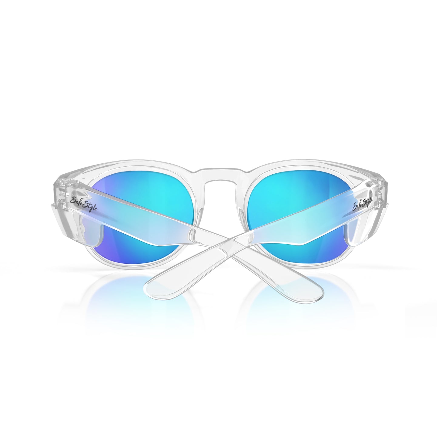 SafeStyle Cruisers Clear Frame/Mirror Blue Polarised UV400