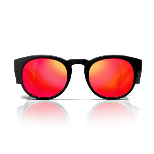 SafeStyle Cruisers Matte Black Frame/Mirror Red Polarised UV400