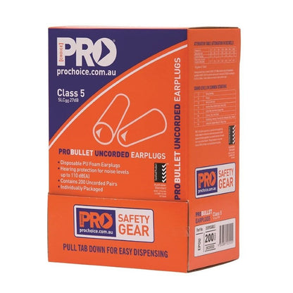 PRO Choice Probullet Disposable Uncorded Earplugs Box