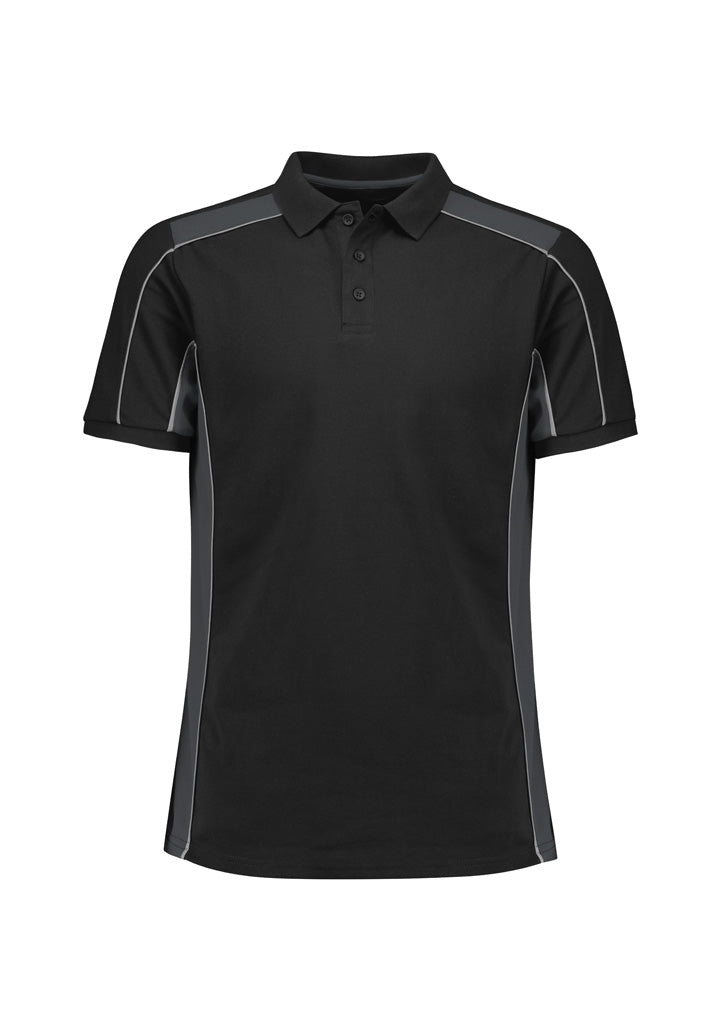 Biz Grid Mens Short Sleeve Polo - P413US