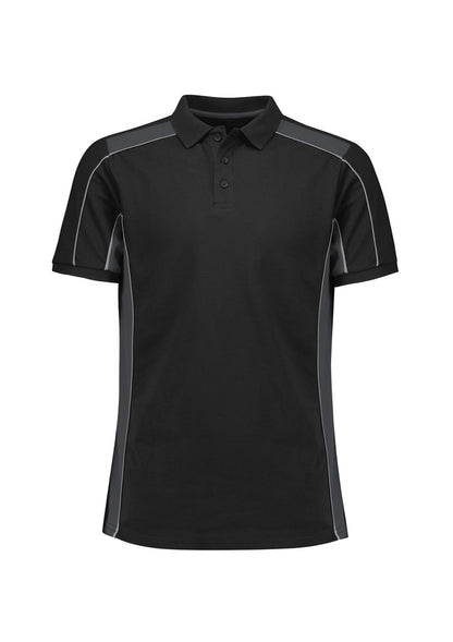 Biz Grid Mens Short Sleeve Polo - P413US