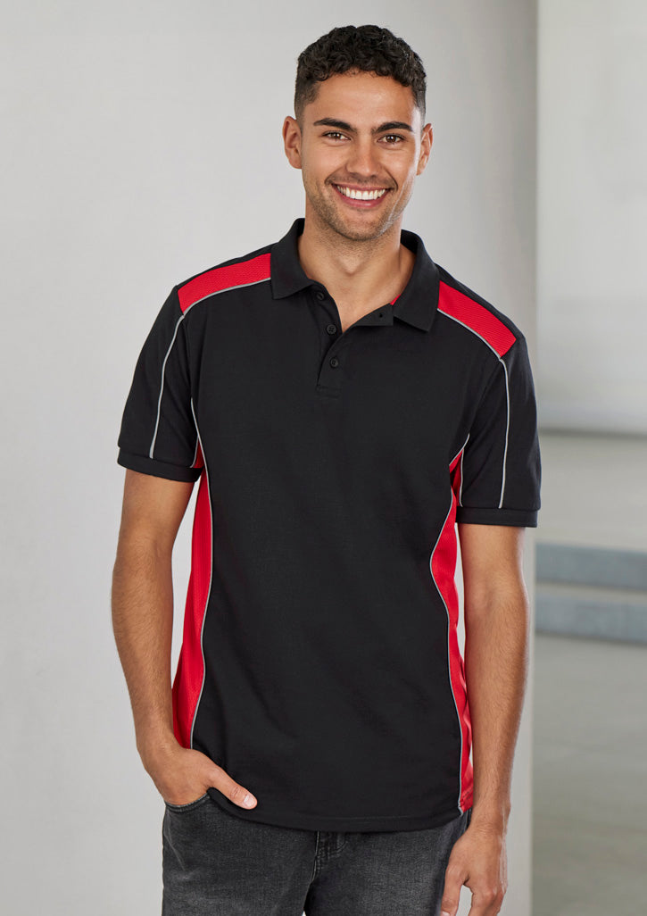 Biz Grid Mens Short Sleeve Polo - P413US