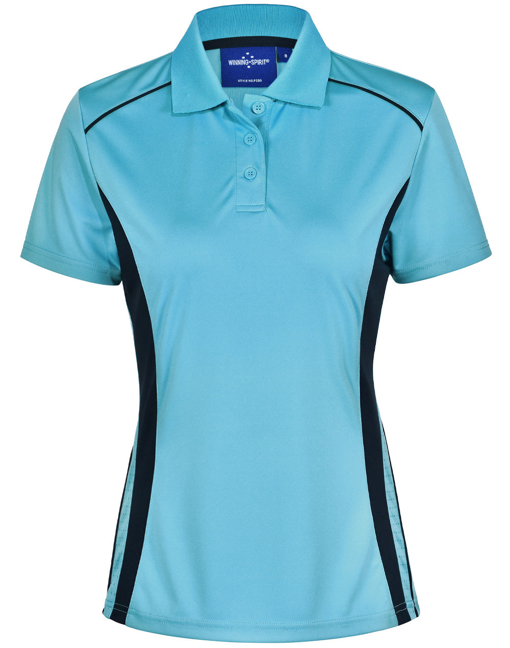 Winning Spirit Ladies Cooldry S/S Contrast Interlock Polo - PS80