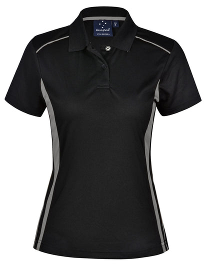 Winning Spirit Ladies Cooldry S/S Contrast Interlock Polo - PS80