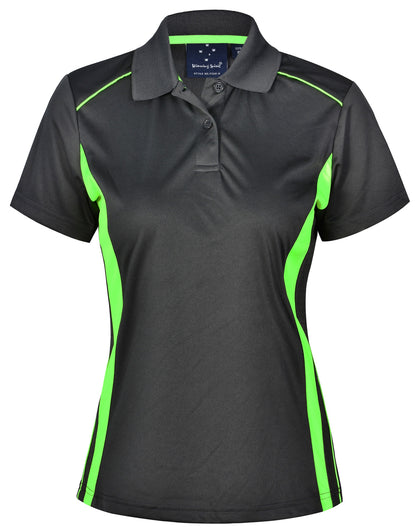 Winning Spirit Ladies Cooldry S/S Contrast Interlock Polo - PS80
