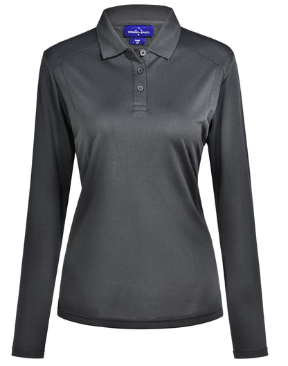 Winning Spirit Ladies Bamboo Charcoal L/S Polo - PS90