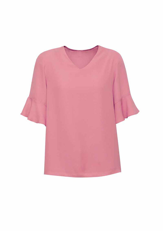 Biz Women's Aria Fluted Sleeve Blouse - RB966LS - Clearance