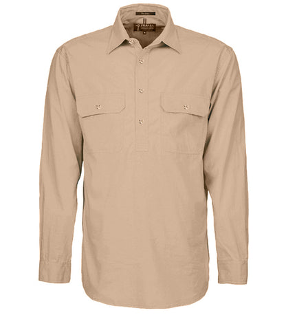 Pilbara Mens Closed Front L/S Shirt - RM200CF