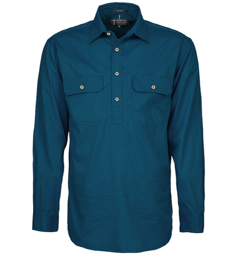 Pilbara Mens Closed Front L/S Shirt - RM200CF