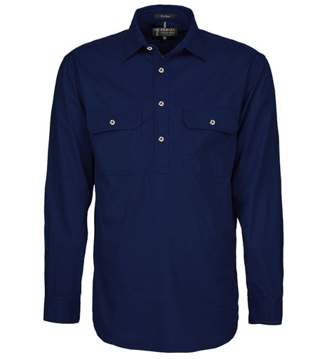 Pilbara Mens Closed Front L/S Shirt - RM200CF