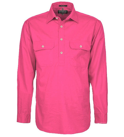 Pilbara Mens Closed Front L/S Shirt - RM200CF