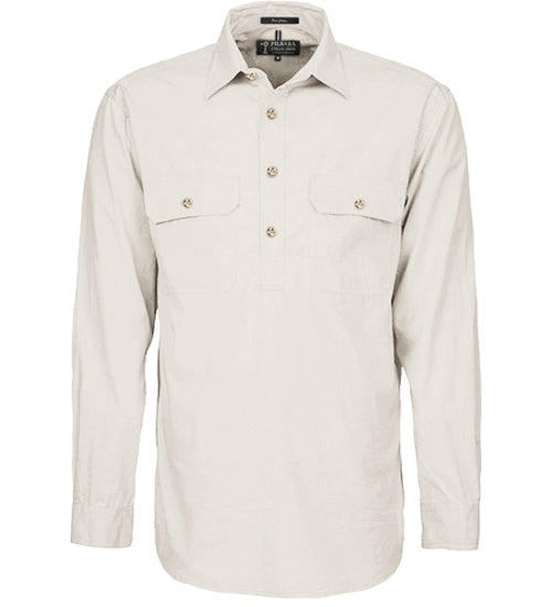 Pilbara Mens Closed Front L/S Shirt - RM200CF