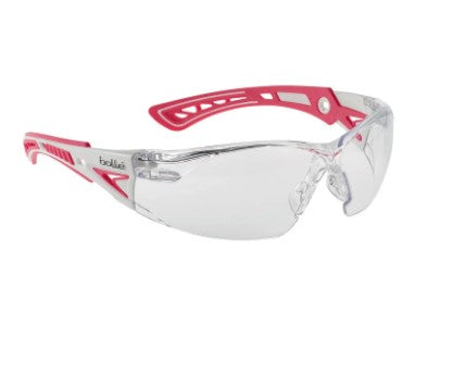 Bollé Pink Rush+ Safety Glasses White
