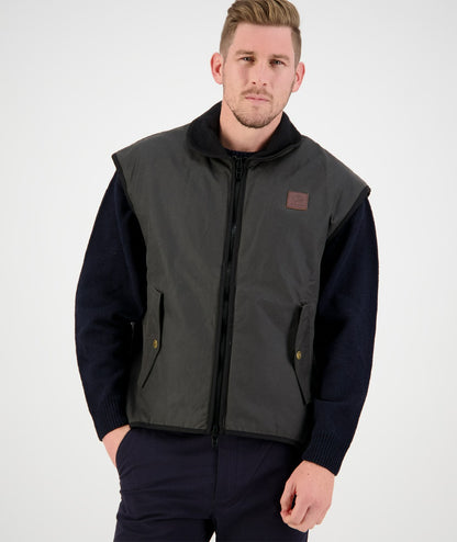 Swanndri Foxton Oilskin Vest with Wool Lining - SSD0408W