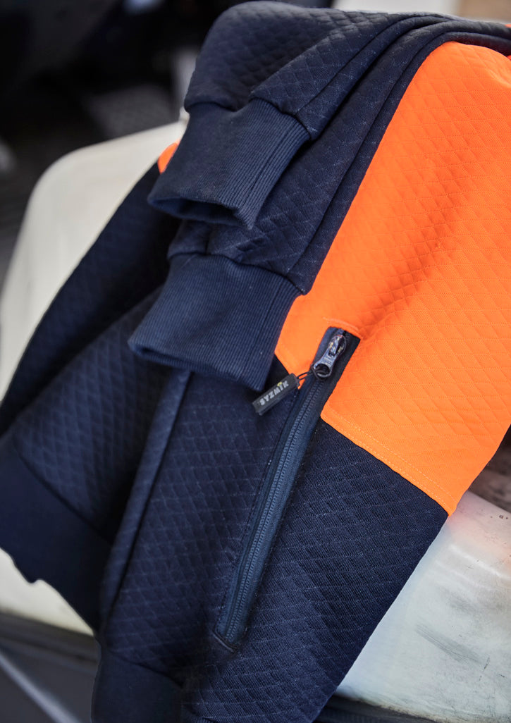 Syzmik Mens Hi Vis Textured Jacquard Hoodie - ZT477