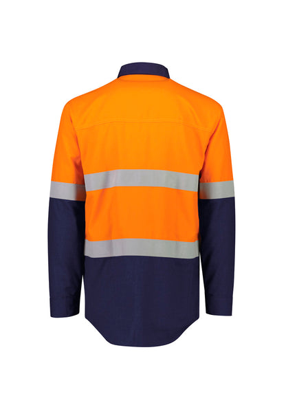 Syzmik Mens Flame Resistant PPE2 Lightweight Ripstop Spliced Shirt - Hoop Taped - ZW180