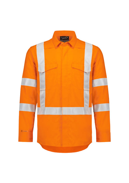 Syzmik Mens Flame Resistant PPE2 Lightweight Ripstop X Back Taped Shirt - ZW187
