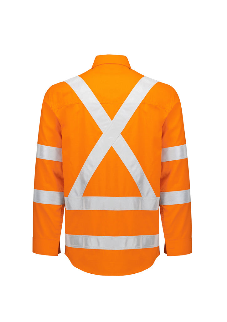Syzmik Mens Flame Resistant PPE2 Lightweight Ripstop X Back Taped Shirt - ZW187