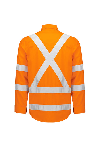 Syzmik Mens Flame Resistant PPE2 Lightweight Ripstop X Back Taped Shirt - ZW187
