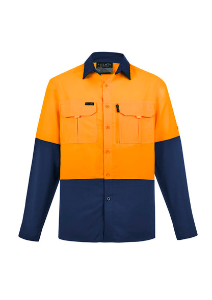 Syzmik Mens Hi Vis Outdoor Long Sleeve Shirt - ZW468