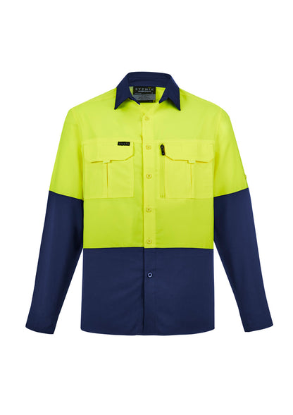 Syzmik Mens Hi Vis Outdoor Long Sleeve Shirt - ZW468
