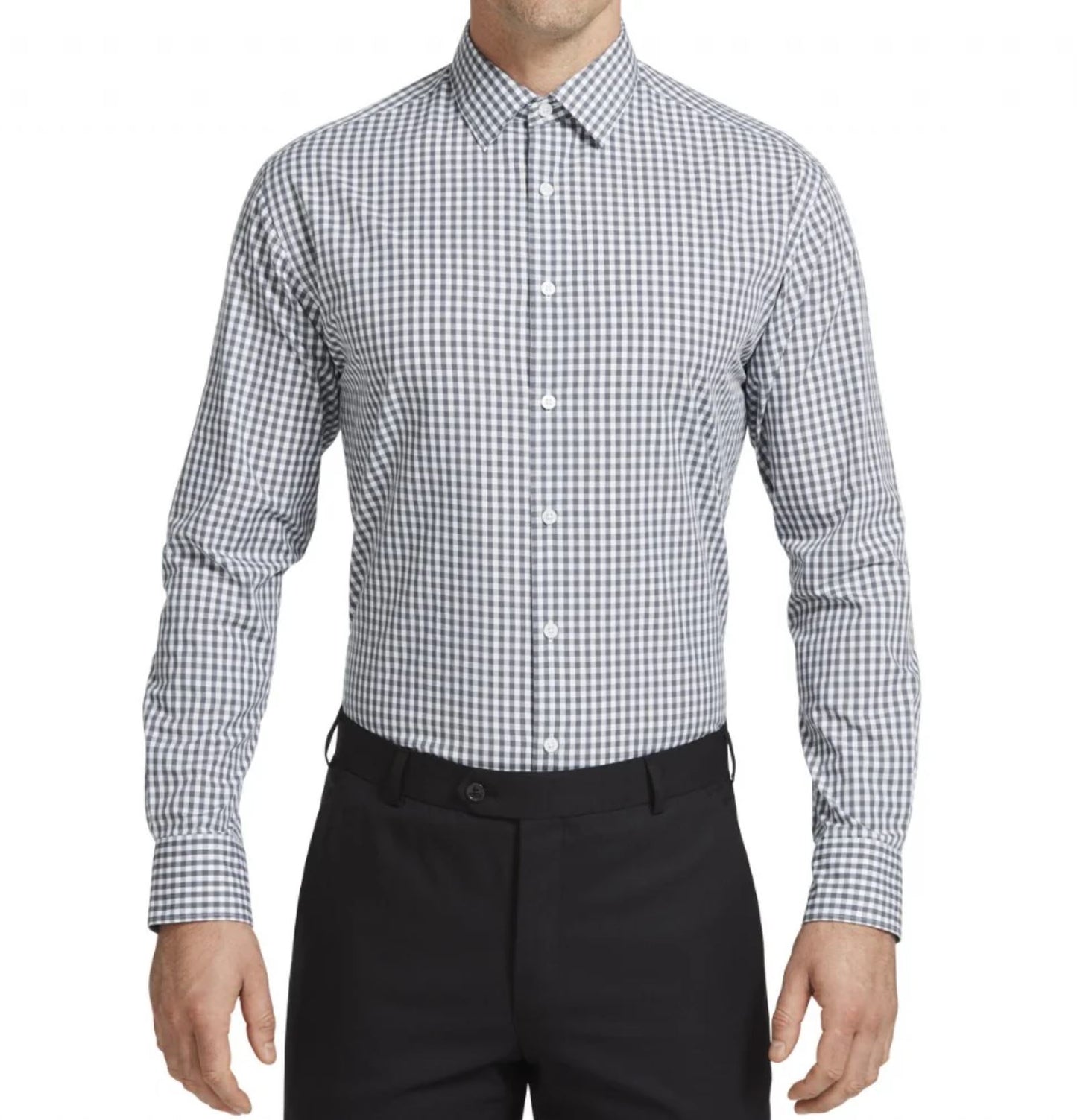 NNT Men's Long Sleeve Poplin Check Shirt - CATJ4V - Clearance