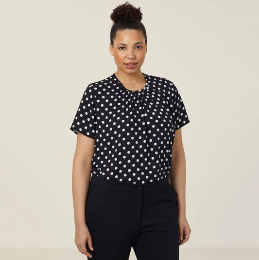 NNT Women's Georgie Short Sleeve Blouse - CATUKF - Clearance