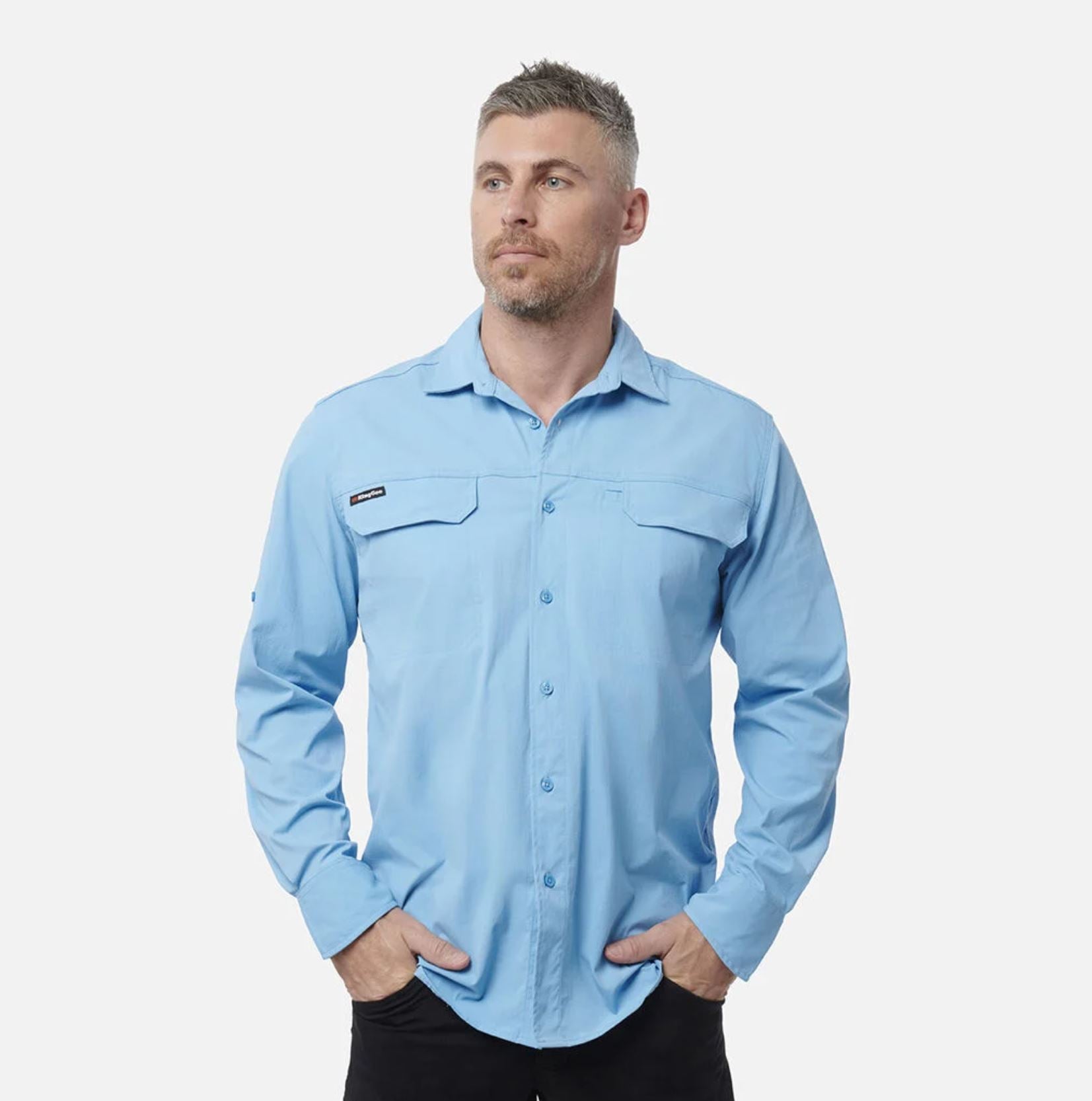 KingGee Drycool Stretch Long Sleeve Shirt - K14023 – Canberra Workwear