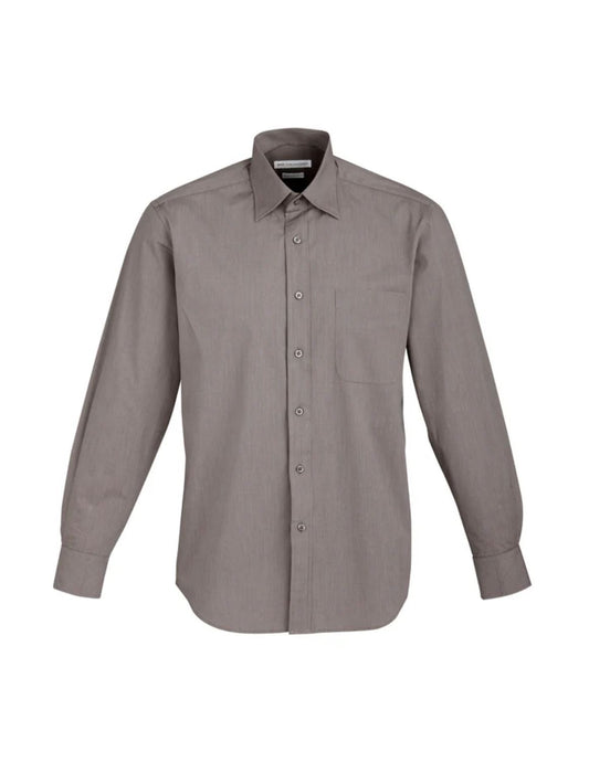 Biz Men's Chevron Long Sleeve Shirt - S122ML - Clearance