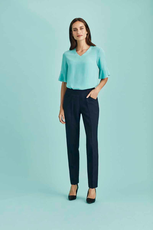 Biz Cool Stretch Womens Bandless Slim Leg Pant - 10121