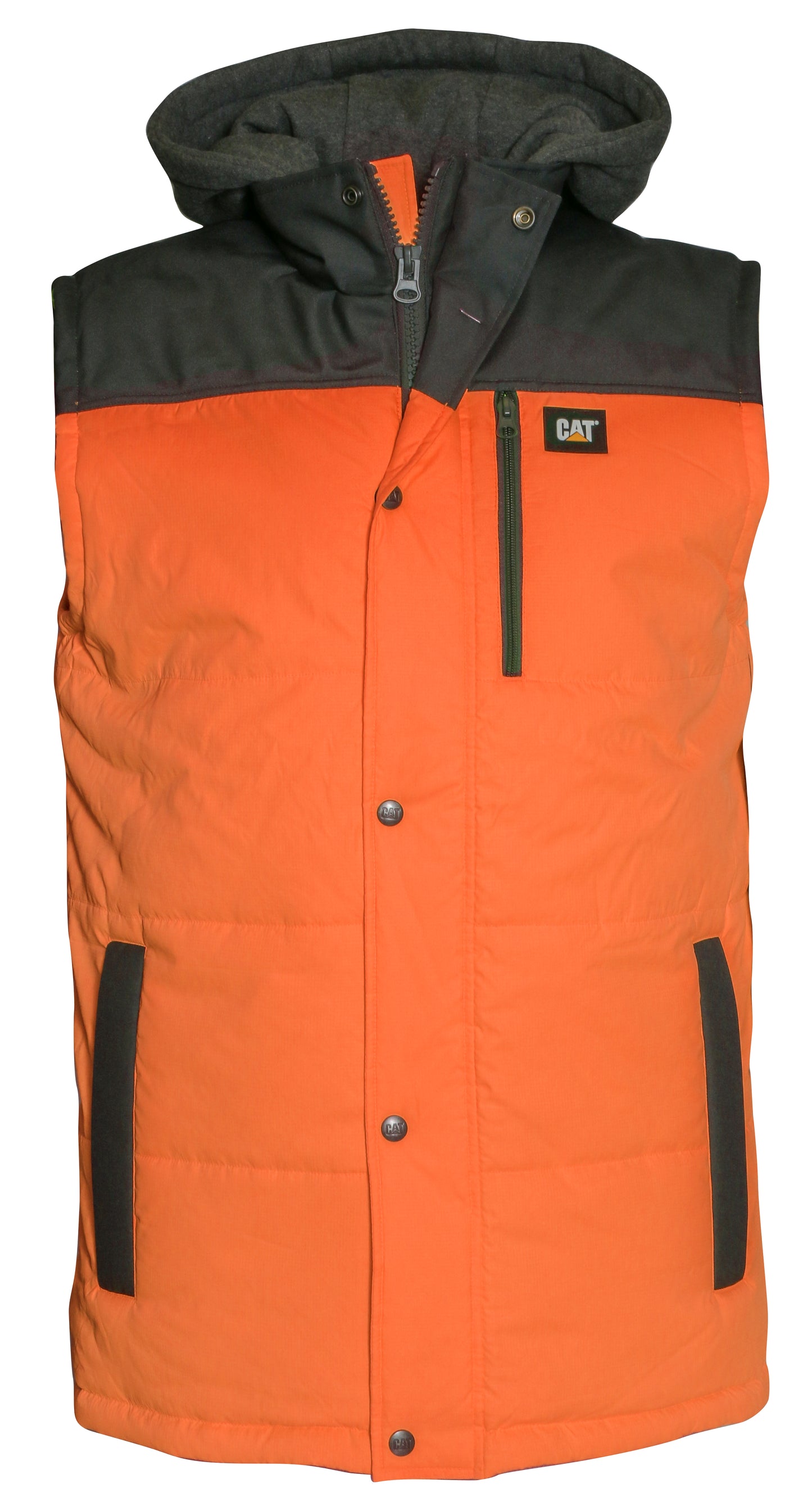 CAT Hi Vis Hooded Work Vest - 1320034