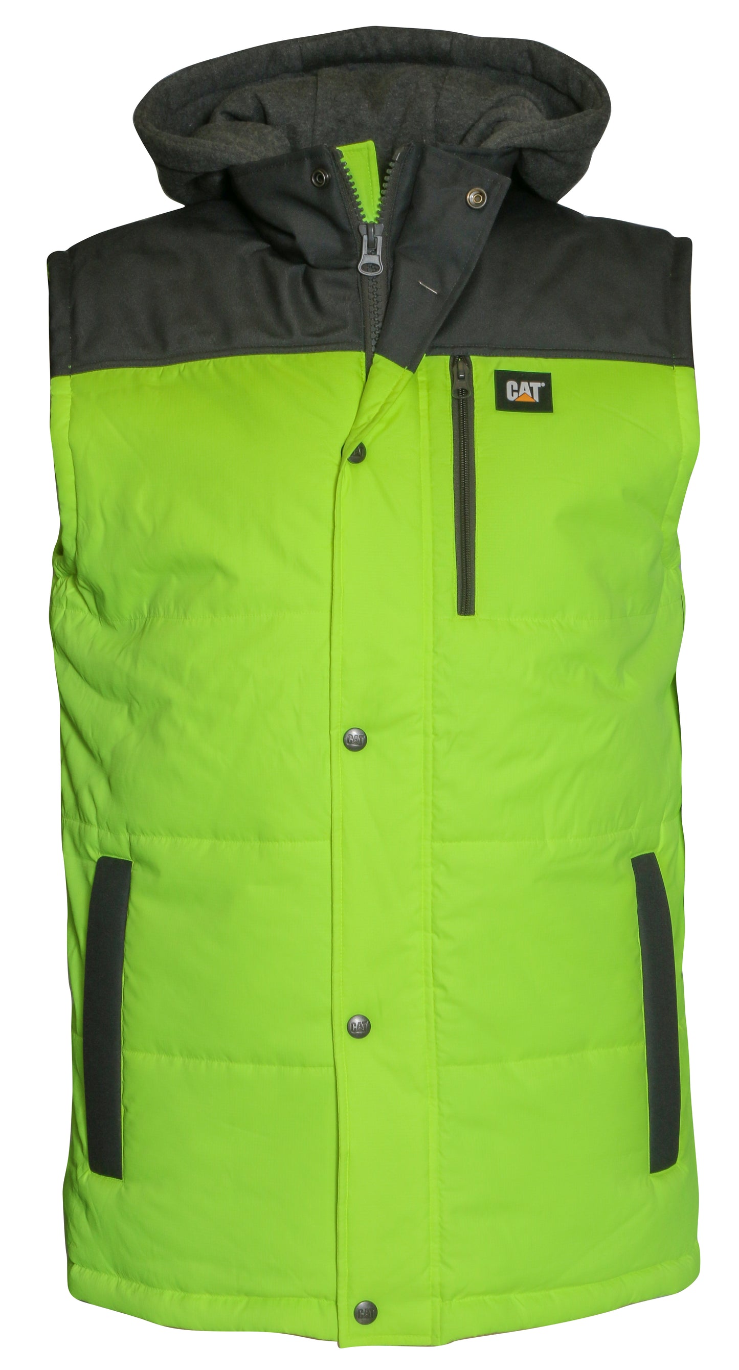 CAT Hi Vis Hooded Work Vest - 1320034