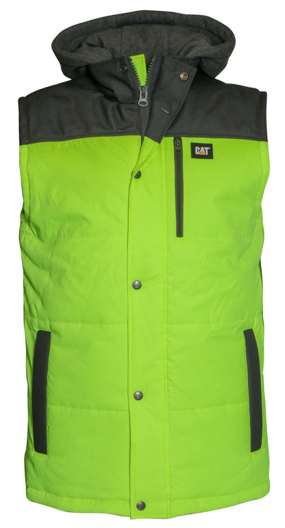 CAT Hi Vis Hooded Work Vest - 1320034