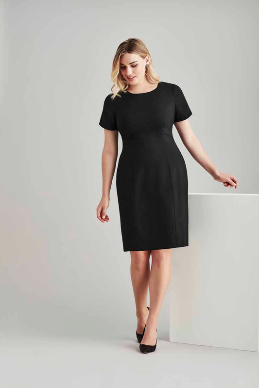 Biz Comfort Wool Stretch Womens Short Sleeve Dress - 34012