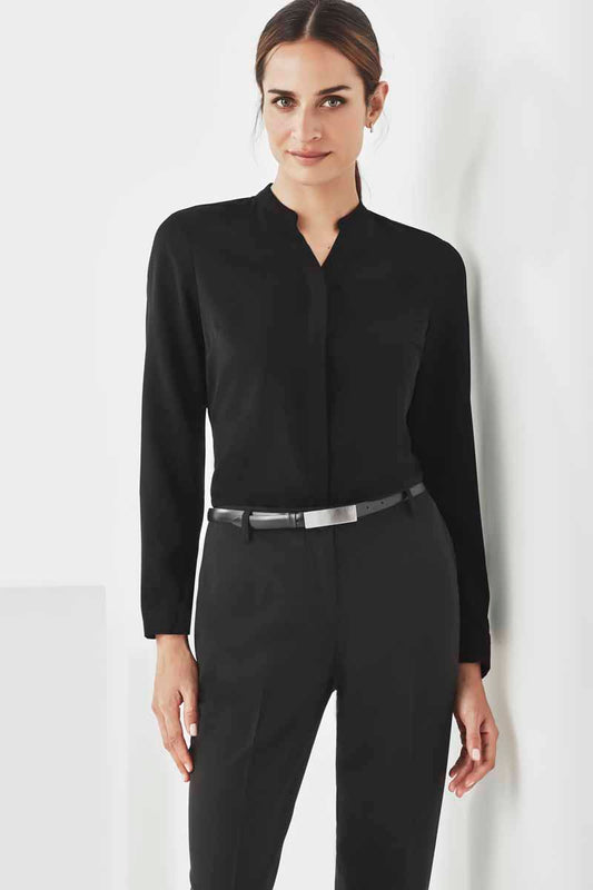 Biz Juliette Womens Plain Long Sleeve Blouse - 44210