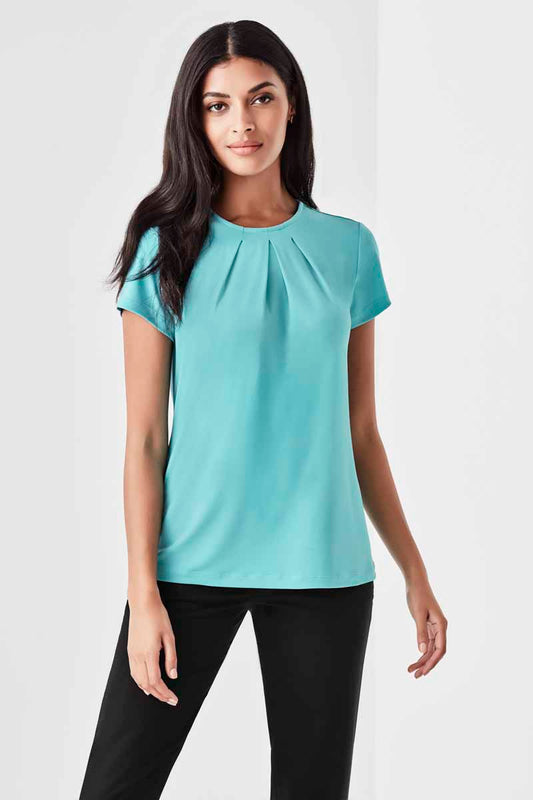 Biz Blaise Womens Short Sleeve Blouse - 44412