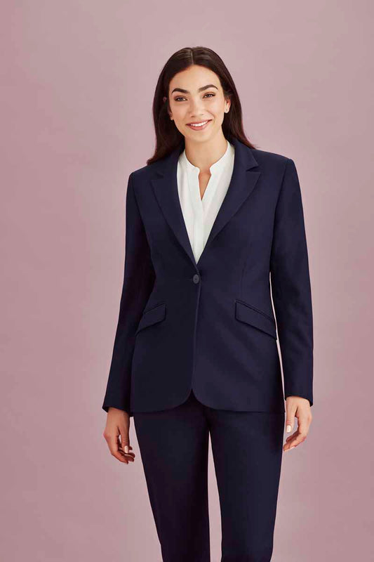 Biz Corporates Siena Womens One Button Longline Jacket - 60717