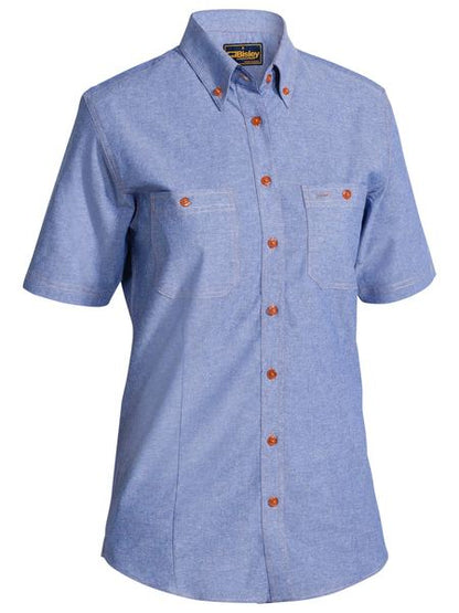 Bisley Womens Short Sleeve Chambray Shirt - B71407L
