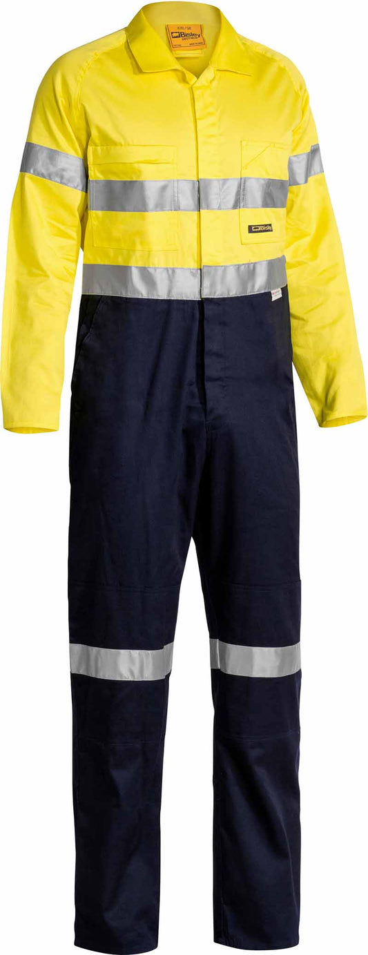 Bisley Mens Taped Two Toned Hi Vis Lightweight Coverall - BC6719TW