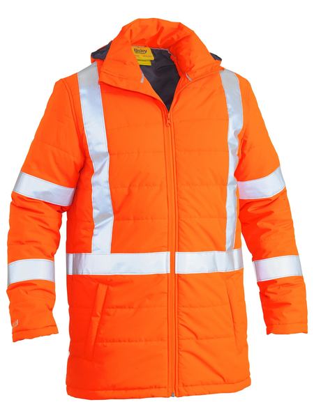 Bisley Mens Hi Vis Puffer Jacket with X Back - BJ6379XT